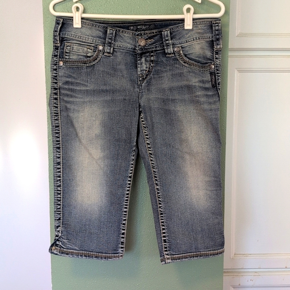 Silver jeans, McKenzie Flap Crop, W29, new